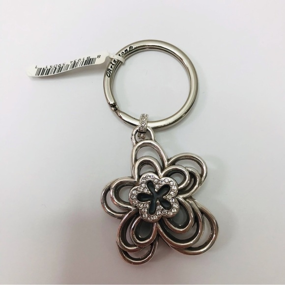 BRIGHTON Silver Flower Key Chain - Picture 2 of 4